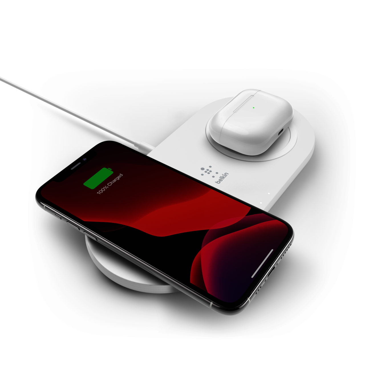 Belkin BoostCharge 15W Dual Wireless Charging Pads in White