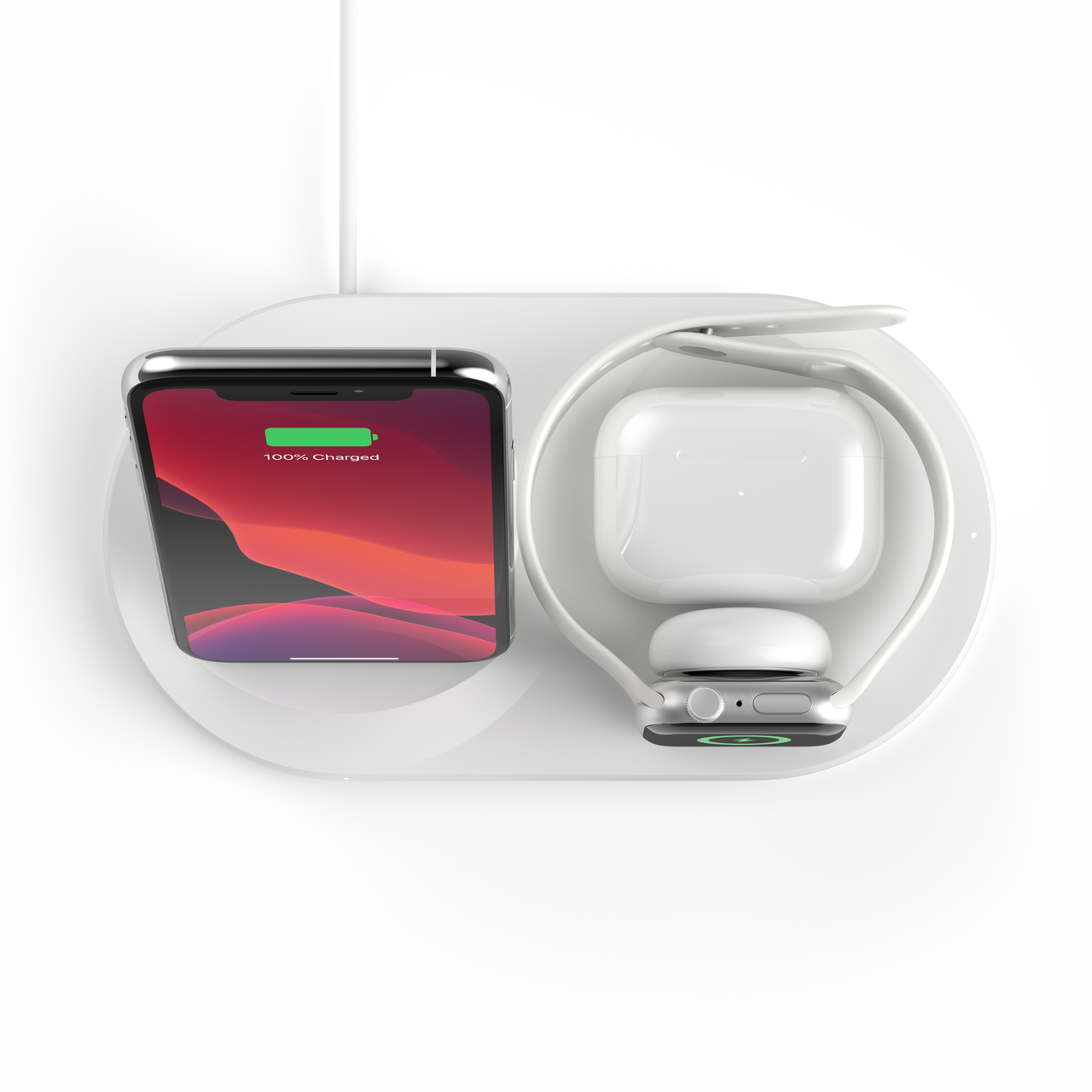 Belkin BoostCharge 3-in-1 Apple Wireless Charger in White