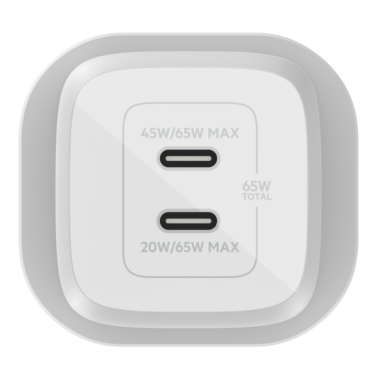 Belkin BoostCharge Pro Dual USB-C GaN Charger 65W in White
