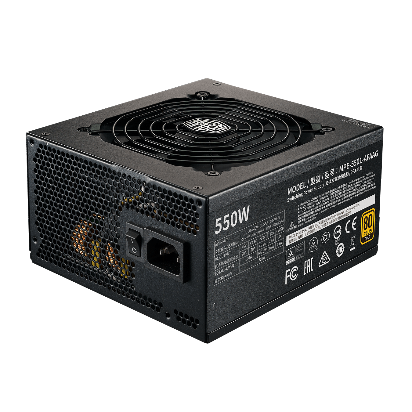 Cooler Master MWE Gold 550 V2 Full Modular 80 plus ATX PSU