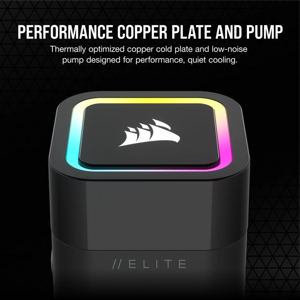 Corsair AIO Liquid CPU Cooler 240mm iCUE H100x RGB Elite