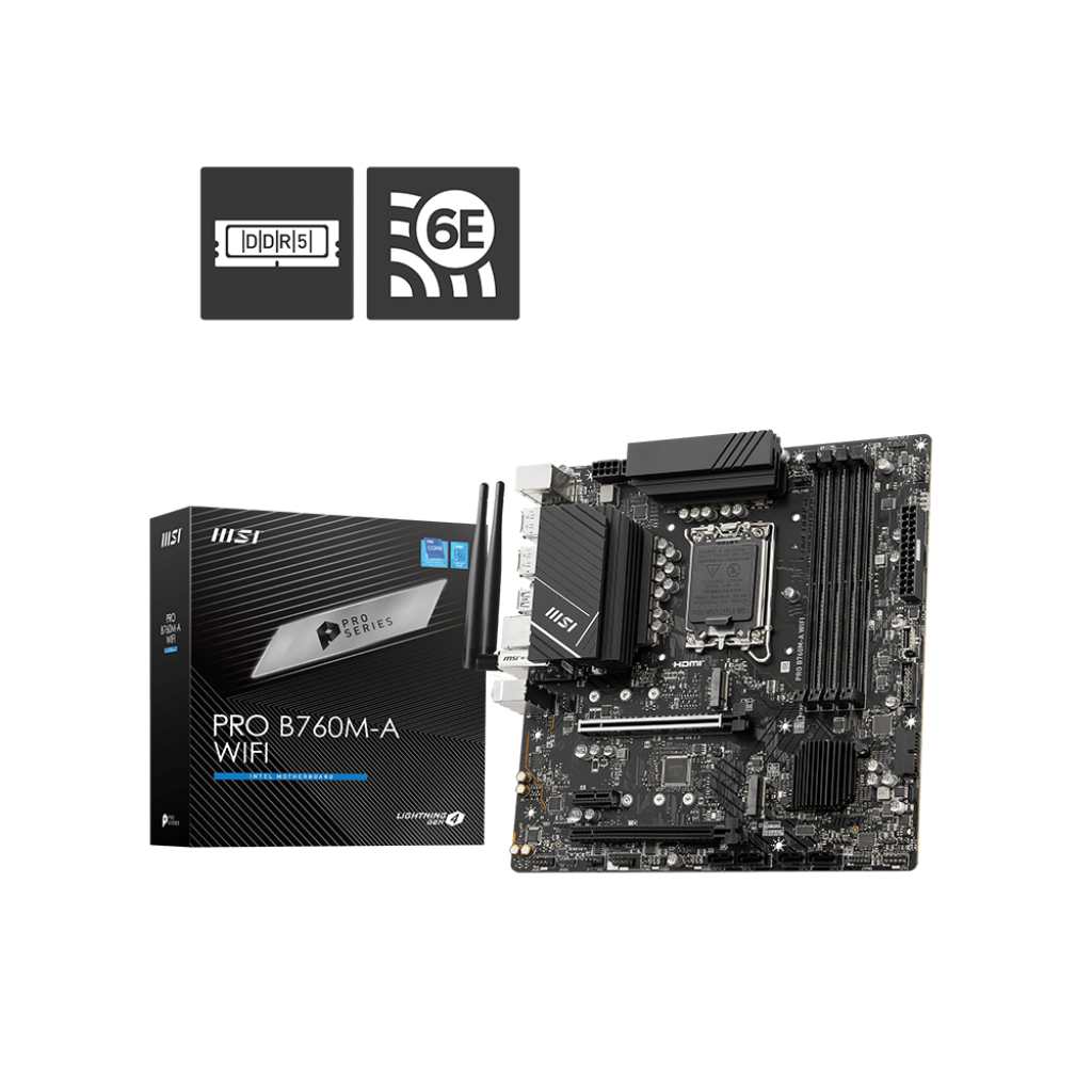 MSI PRO B760M-A WIFI — DDR5 Motherboard