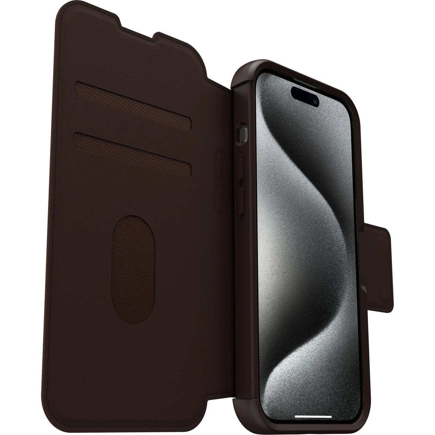 OtterBox iPhone 15 Pro MagSafe Case Folio Espresso Brown