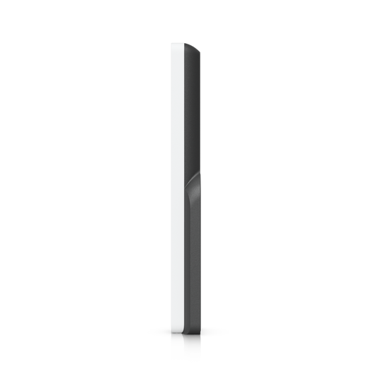 Ubiquiti U5G UniFi 5G Backup side profile showing the slim white front panel and dark rear housing