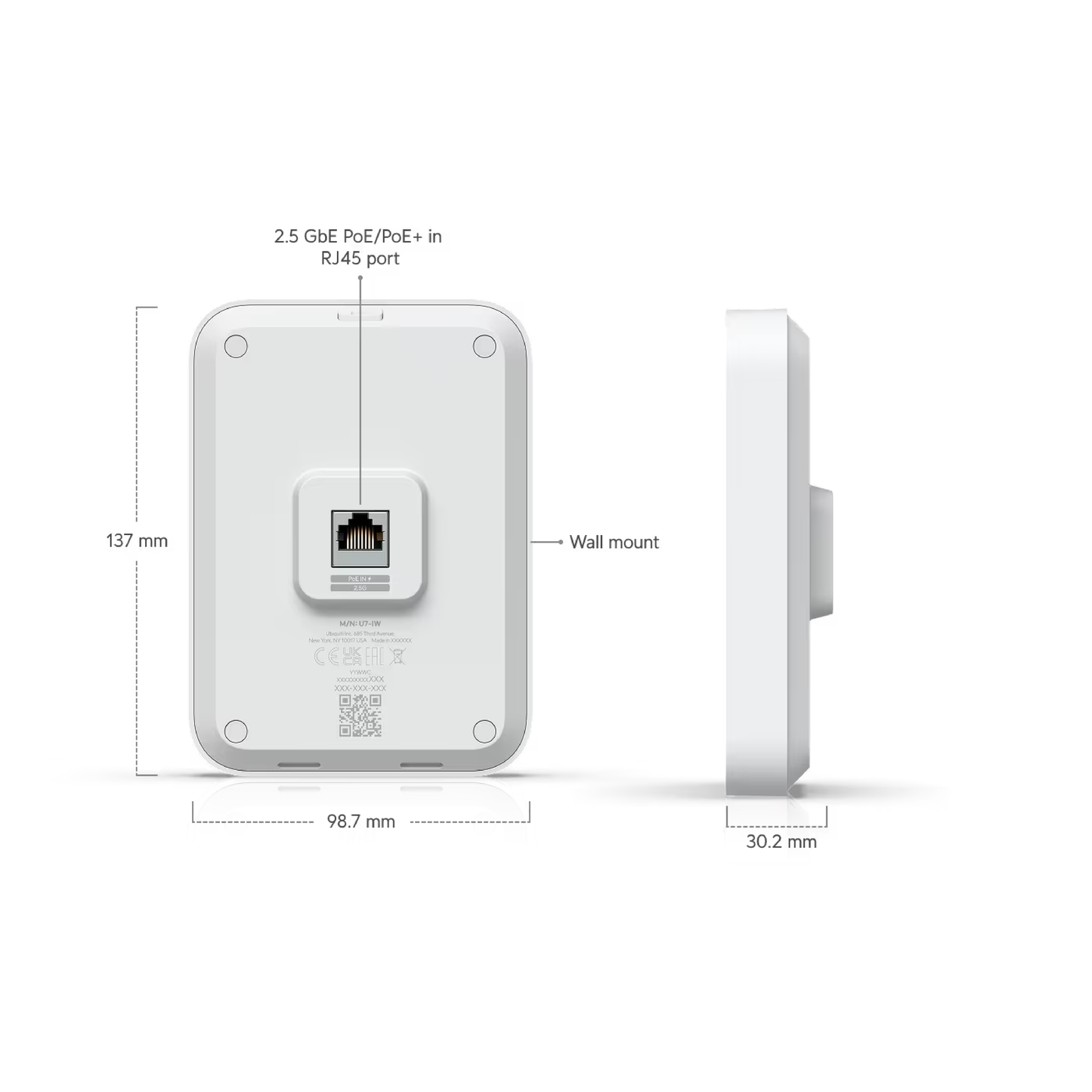 Ubiquiti U7-IW UniFi U7 In-Wall WiFi 7 Access Point