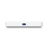 Ubiquiti UCG-Fiber UniFi Cloud Gateway Fiber shown in a three-quarter view with the outer housing visible.