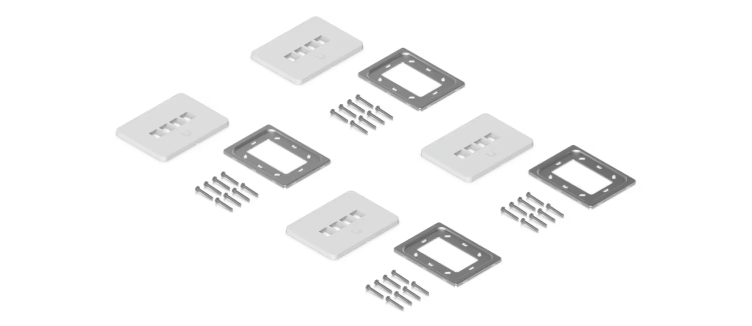 Ubiquiti UACC-WP-Keystone UniFi Universal Paintable Keystone Wall Plate, 4-Pack – What’s included in the box