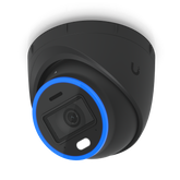Front view of the Ubiquiti UVC-AI-Turret-B UniFi AI Turret Camera in Black with the camera lens and sensor area visible.