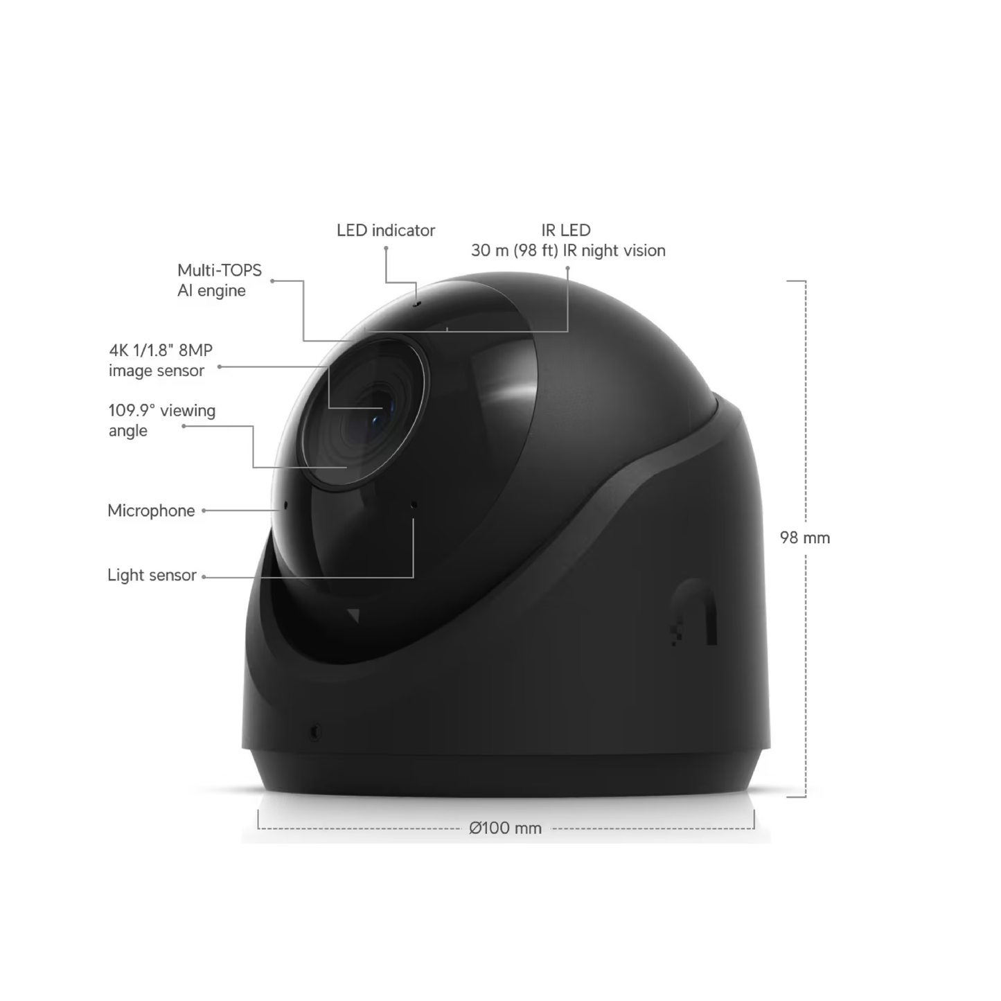 Ubiquiti UVC-G6-Turret-W UniFi G6 Turret 4K PoE Camera