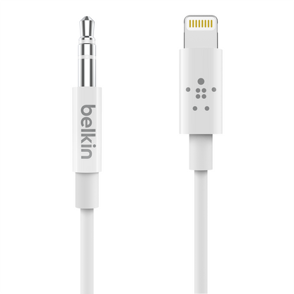 Belkin 3.5 mm Audio Cable With Lightning Connector in White