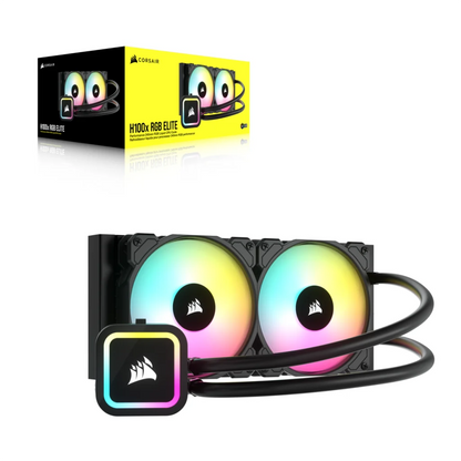 Corsair AIO Liquid CPU Cooler 240mm iCUE H100x RGB Elite