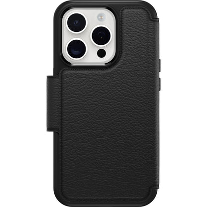 OtterBox iPhone 15 Pro MagSafe Case Folio Shadow Black