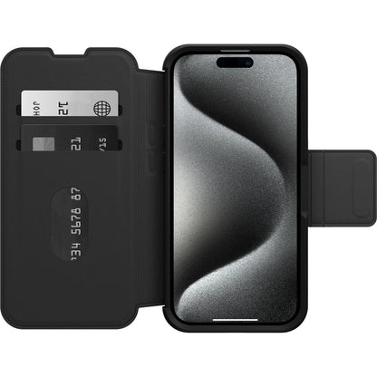 OtterBox iPhone 15 Pro MagSafe Case Folio Shadow Black