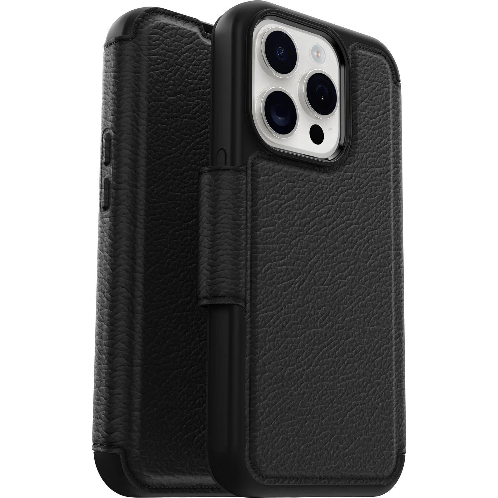 OtterBox iPhone 15 Pro MagSafe Case Folio Shadow Black