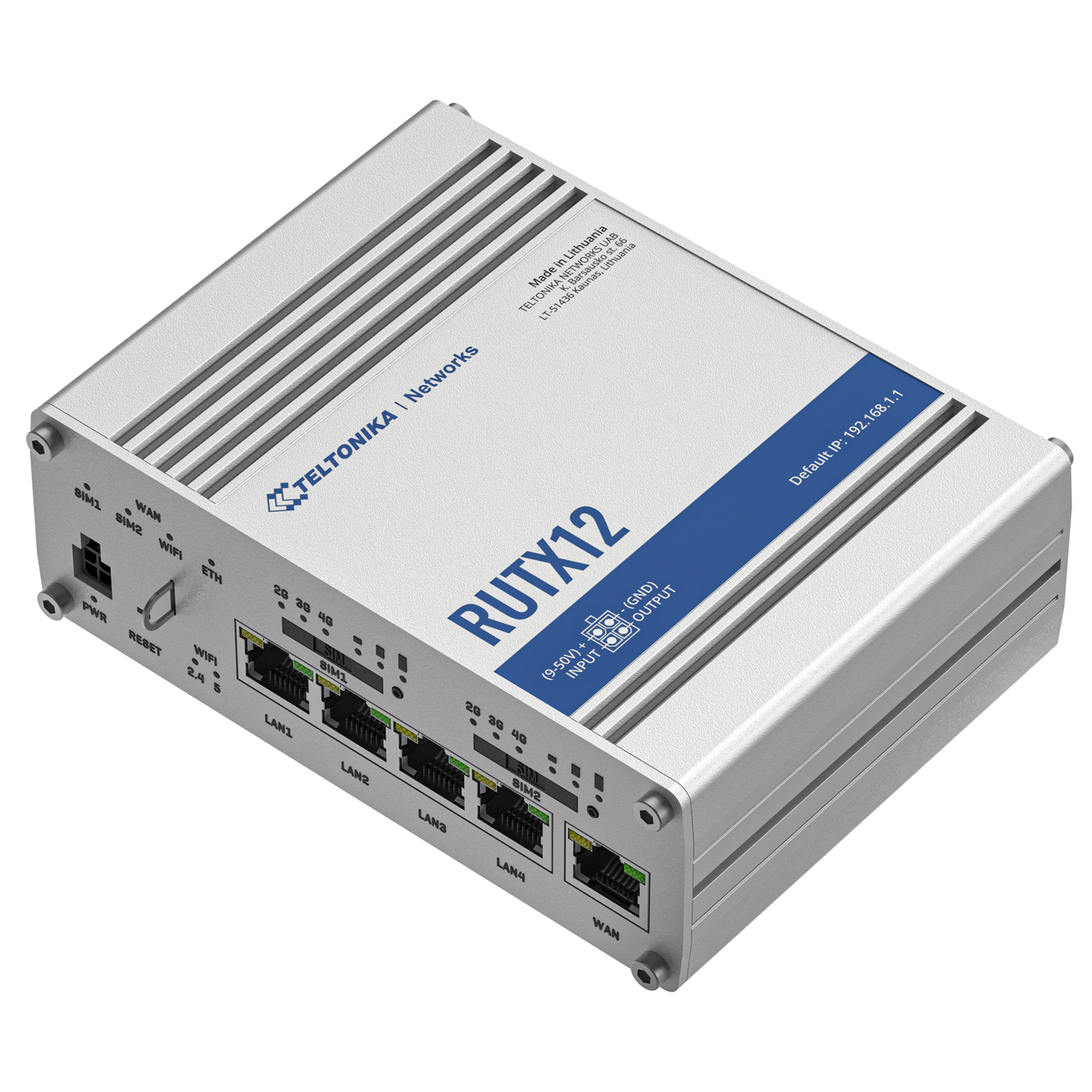 Teltonika RUTX12 Dual LTE Cat 6 Industrial Cellular Router