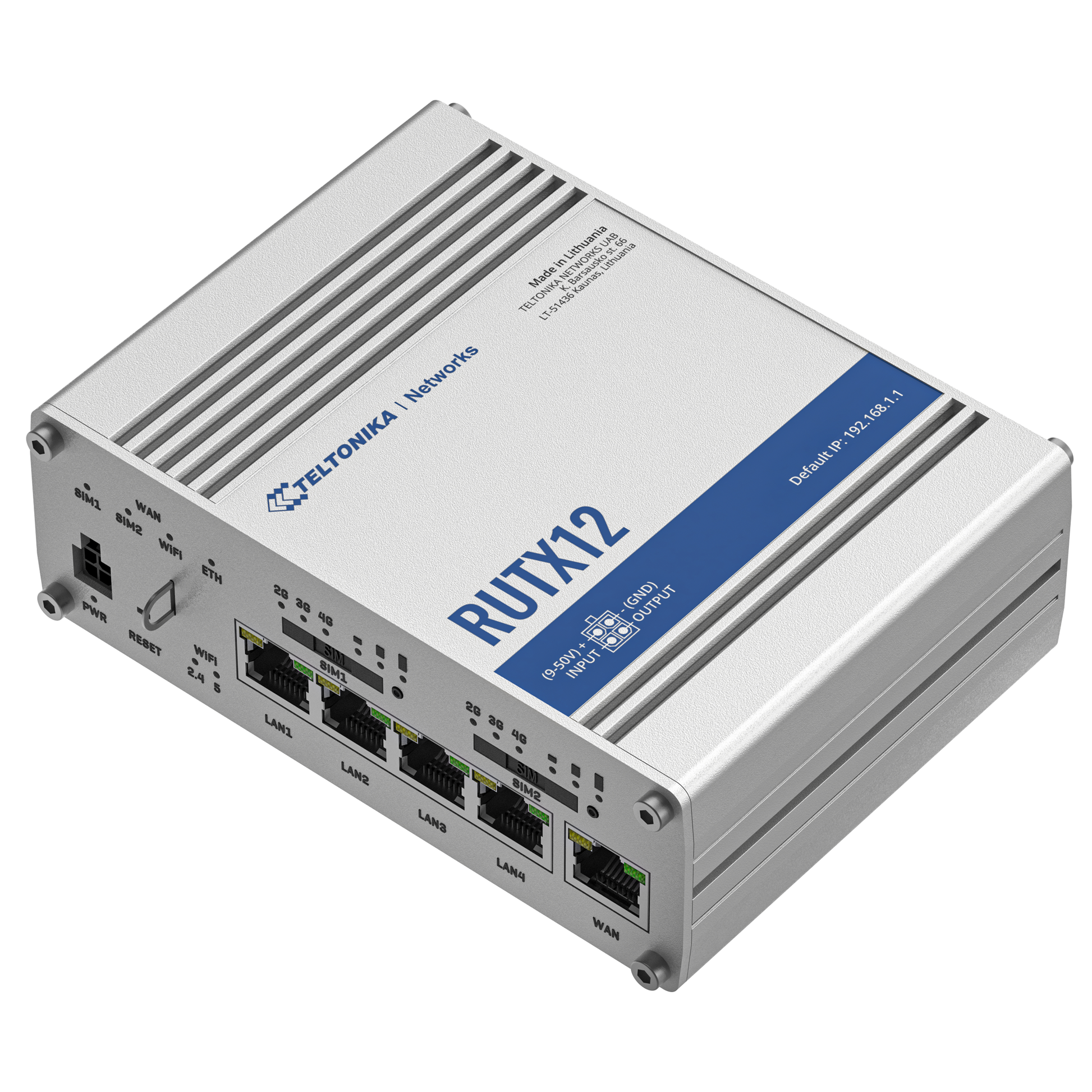 Teltonika RUTX12 Dual LTE Cat 6 Industrial Cellular Router