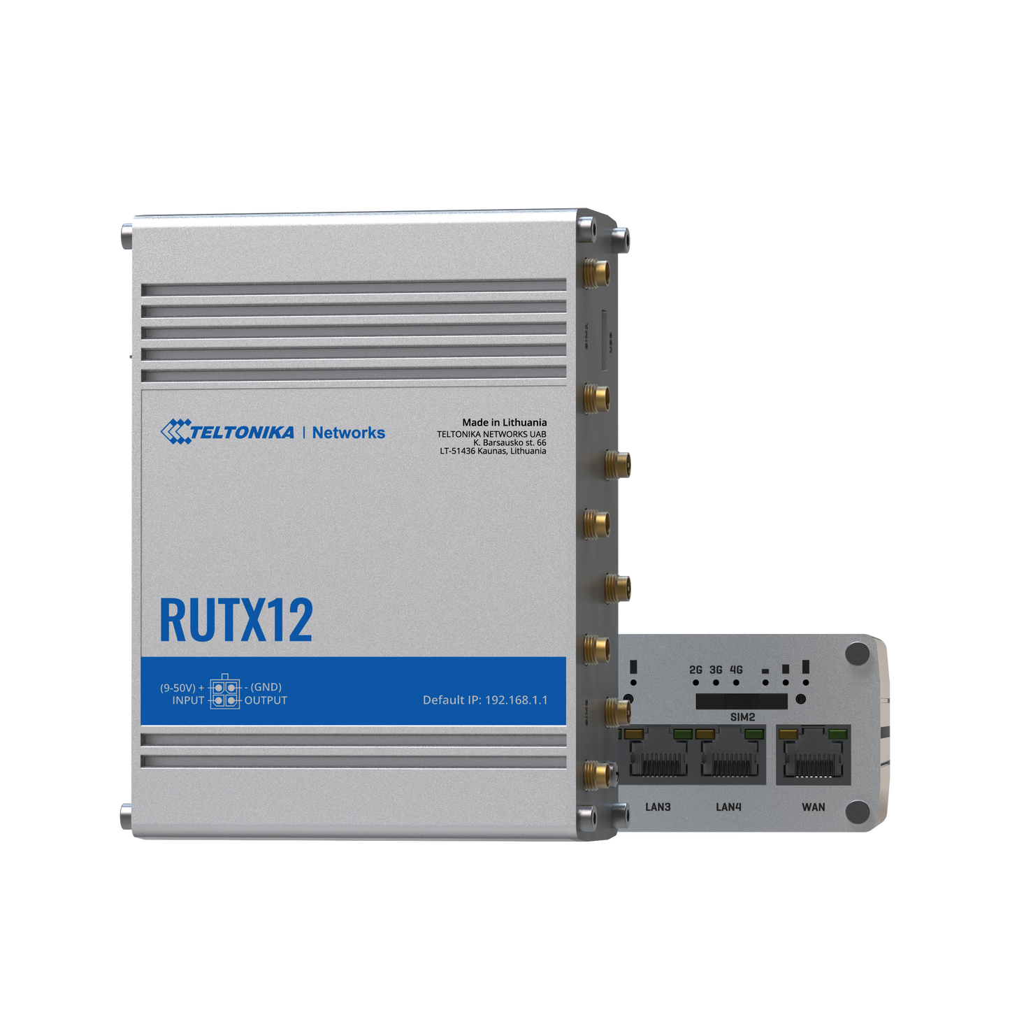 Teltonika RUTX12 Dual LTE Cat 6 Industrial Cellular Router