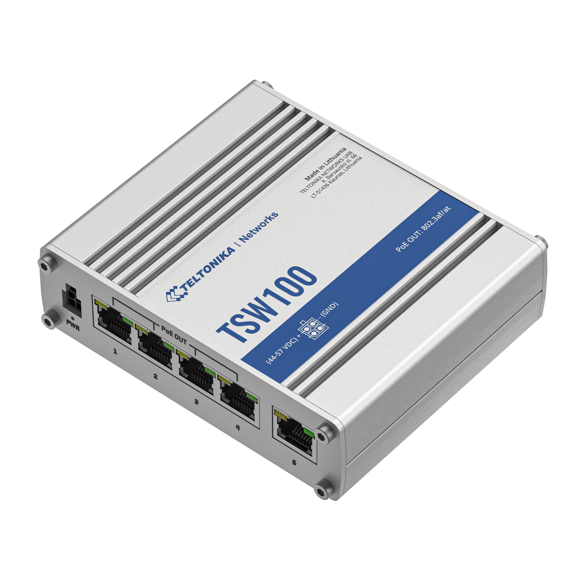 Teltonika TSW100 Industrial PoE+ Ethernet Switch