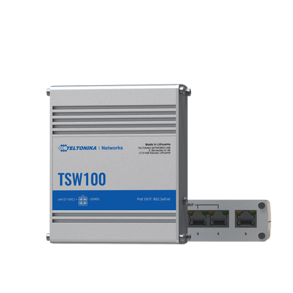 Teltonika TSW100 Industrial PoE+ Ethernet Switch