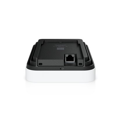 Ubiquiti U7-Pro-XG-Wall UniFi U7 Pro XG Wall lower rear view showing the recessed 10GbE PoE+ Ethernet port and reset pinhole