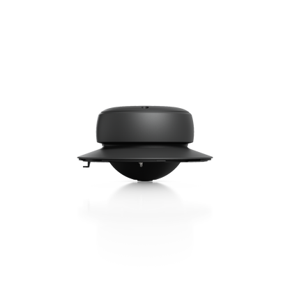 Ubiquiti UACC-AI-MS-4-AM-B UniFi AI Multi Sensor 4 black camera arm mount, front view showing the wide camera mounting flange.