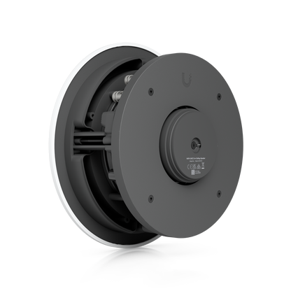 Ubiquiti UACC-In-Ceiling-Speaker UniFi In-Ceiling Speaker rear three-quarter view showing backplate and internal mounting structure