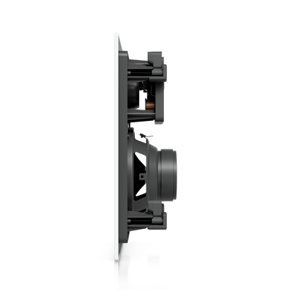 Ubiquiti UACC-In-Wall-Speaker UniFi In-Wall Speaker side profile showing recessed driver assembly and mounting hardware