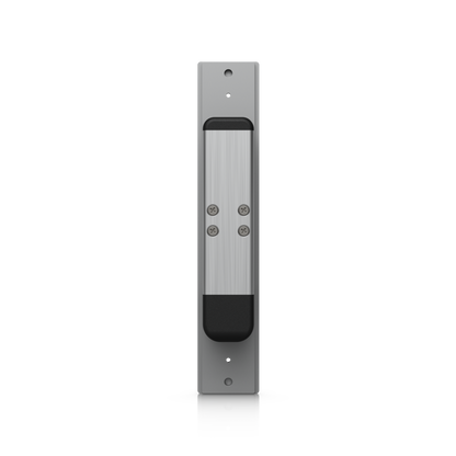 Ubiquiti UACC-Lock-Bolt-Secure UniFi Fail-Secure Bolt Lock rear view showing enclosed lock housing and mounting plate