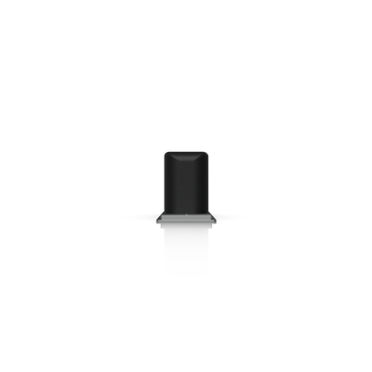 Ubiquiti UACC-Lock-Bolt-Secure UniFi Fail-Secure Bolt Lock end view showing compact lock housing and recessed mounting plate profile