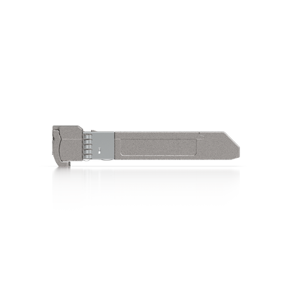 Side profile of the Ubiquiti UACC-OM-SFP10-1270 UniFi 10G CWDM single-mode optical module, showing its compact SFP+ housing and latch mechanism.