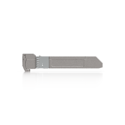 Side profile of Ubiquiti UACC-OM-SFP10-1490 UniFi 10G CWDM Single-Mode Optical Module showing the compact transceiver housing and latch