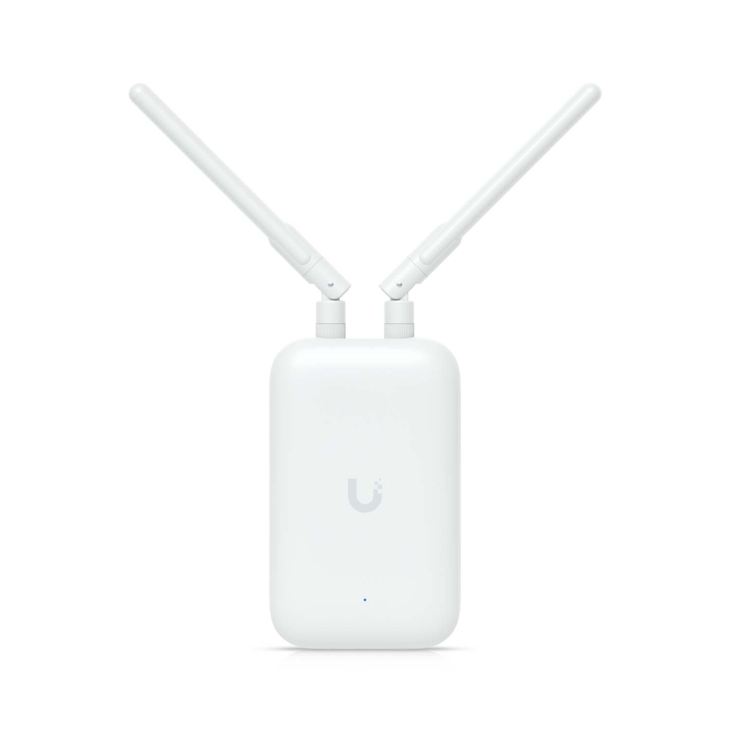 Ubiquiti UniFi Swiss Army Knife Ultra fitted with dual omni antennas angled outward