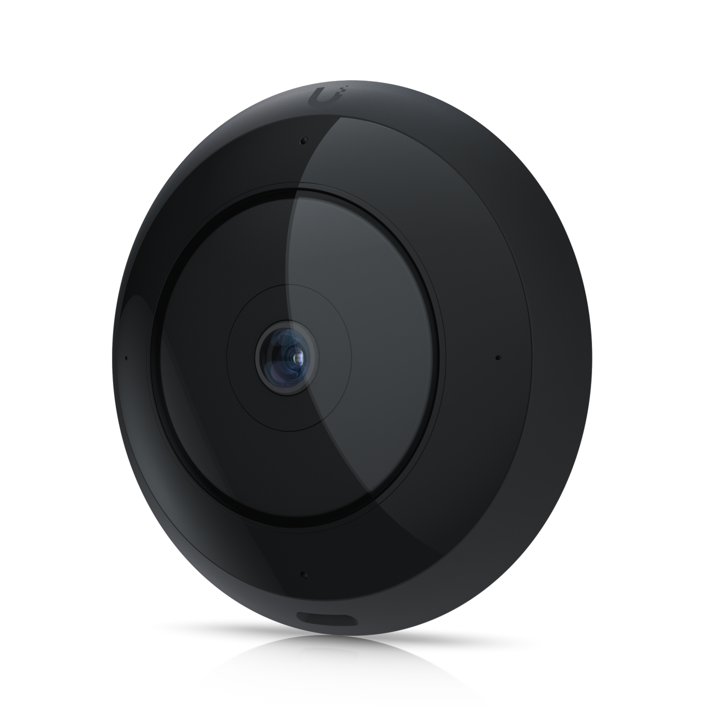 Angled front view of the Ubiquiti UVC-AI-360 UniFi AI 360 Camera in Black