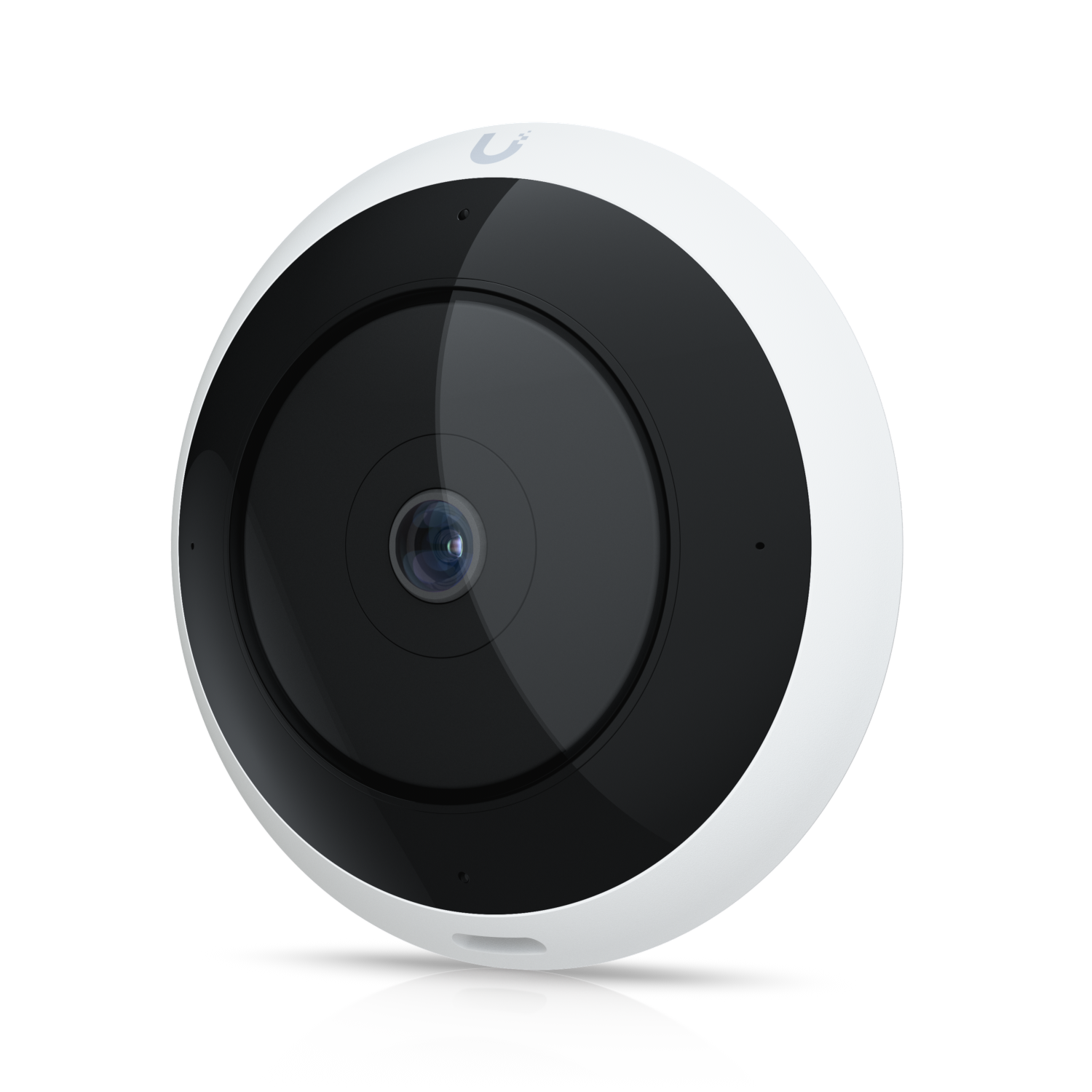 Angled front view of the Ubiquiti UVC-AI-360 UniFi AI 360 Camera in White