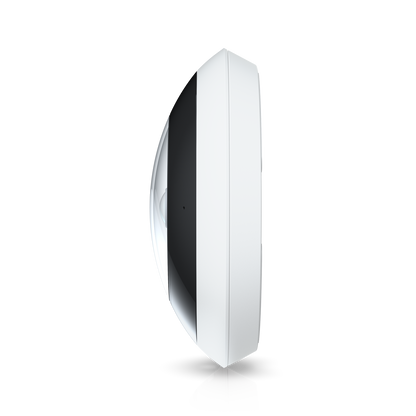 Side profile view of the Ubiquiti UVC-AI-360 UniFi AI 360 Camera in White