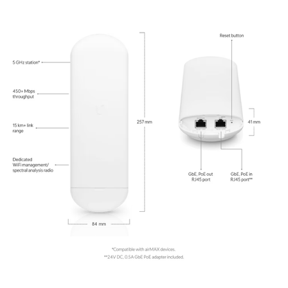 Ubiquiti NS-5AC UISP airMAX NanoStation 5AC Radio