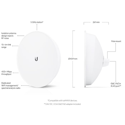 Ubiquiti PBE-5AC-ISO-Gen2 airMAX PowerBeam 5AC ISO Bridge