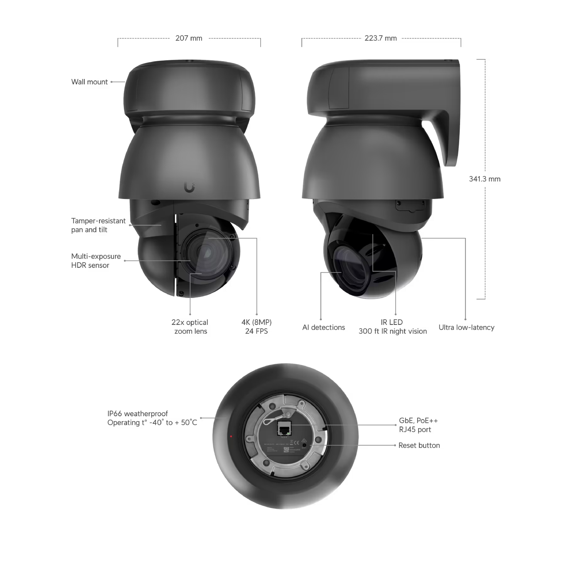 Ubiquiti UVC-G4-PTZ UniFi G4 PTZ 4K Pan-Tilt-Zoom Camera