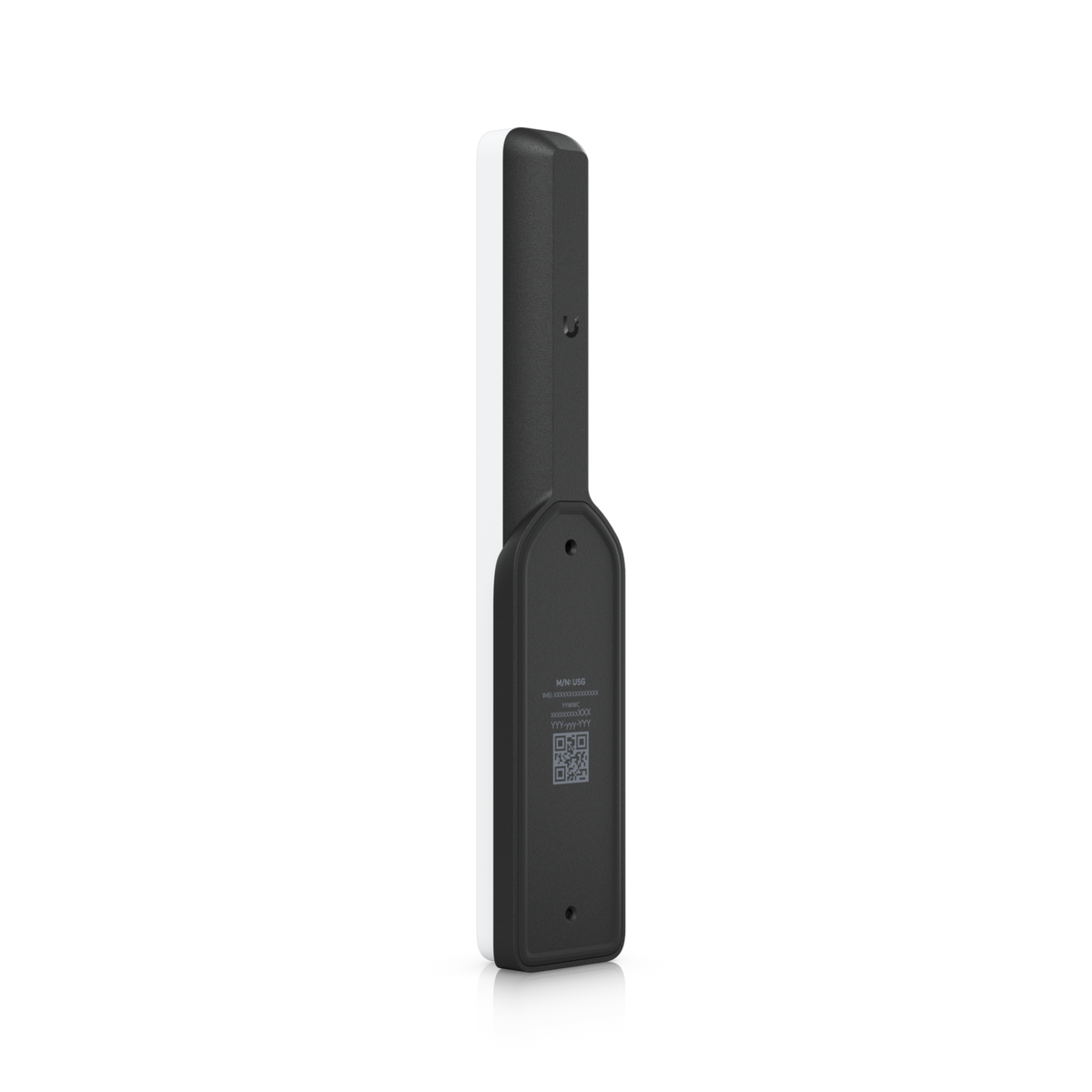 Ubiquiti U5G UniFi 5G Backup angled rear view showing the dark back panel and product identification label