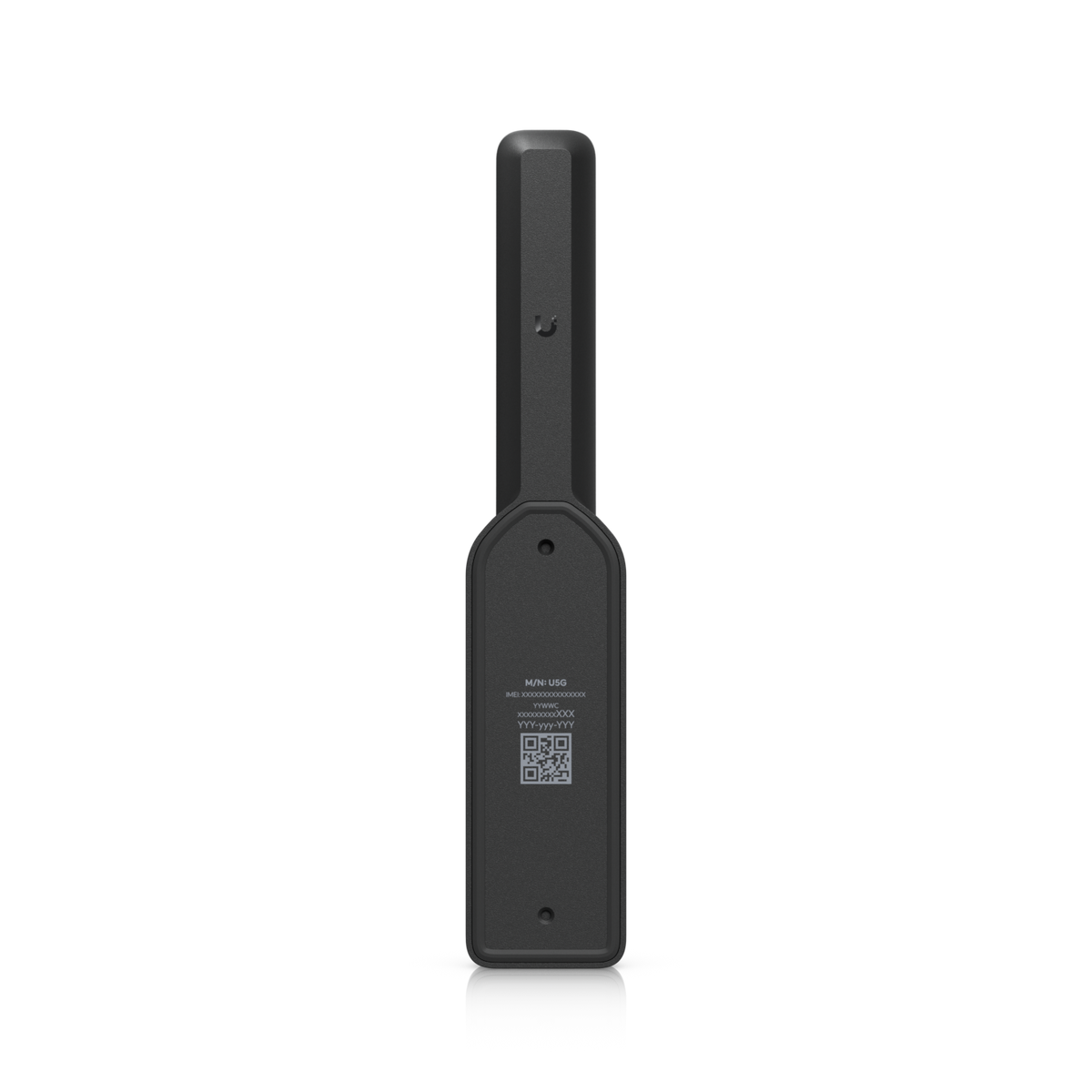 Ubiquiti U5G UniFi 5G Backup rear view showing the Ubiquiti logo, model label and QR code