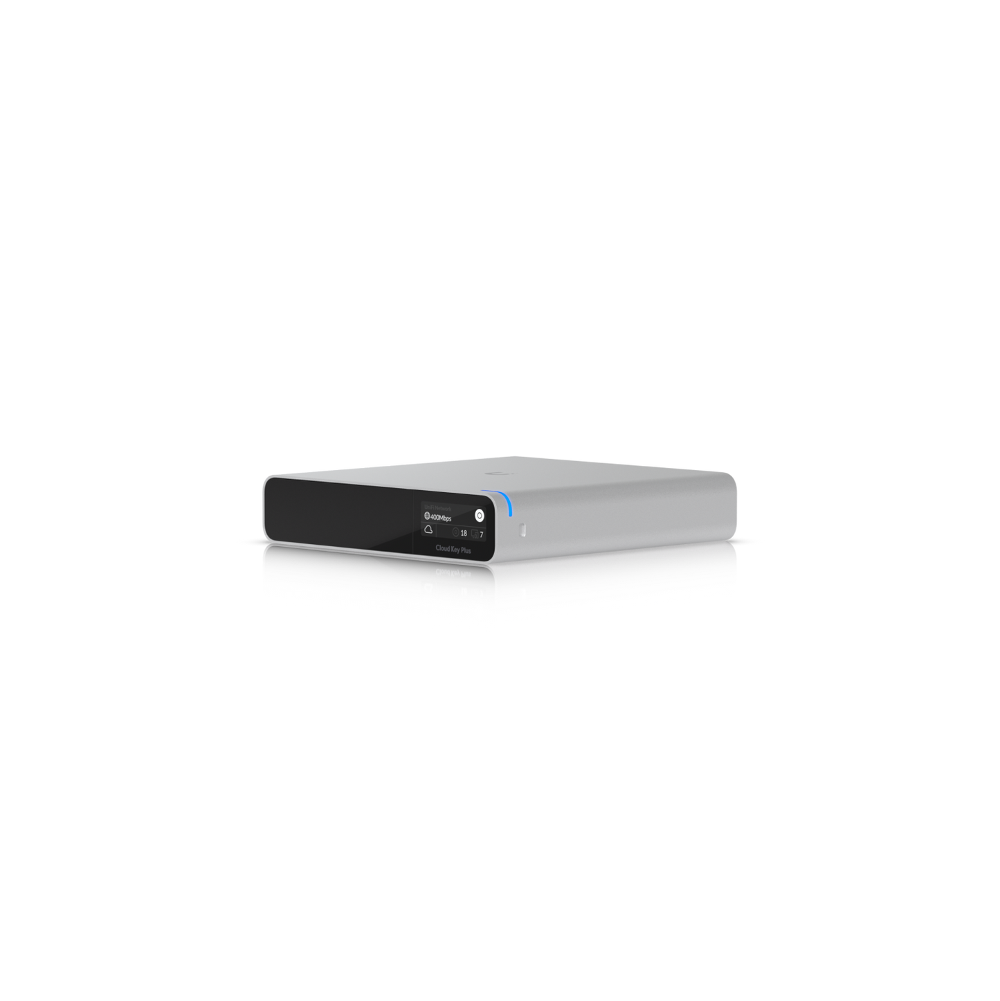 Perspective view of the Ubiquiti UCK-G2-SSD UniFi CloudKey+