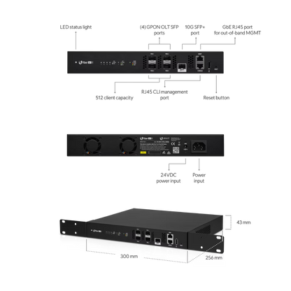 Ubiquiti UF-OLT-4 UISP Fiber OLT 4 GPON Optical Line Terminal