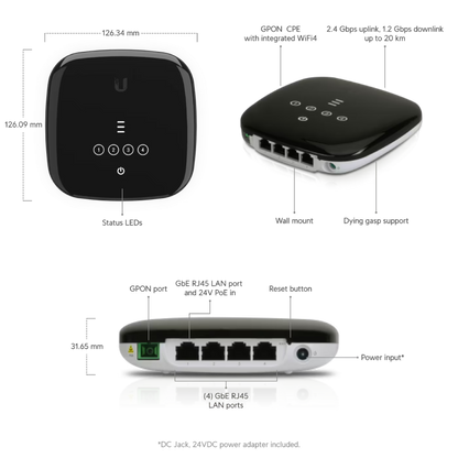 Ubiquiti UF-WIFI UISP Fiber WiFi GPON CPE