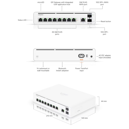 Ubiquiti UISP Console with Switch and Ethernet Gateway