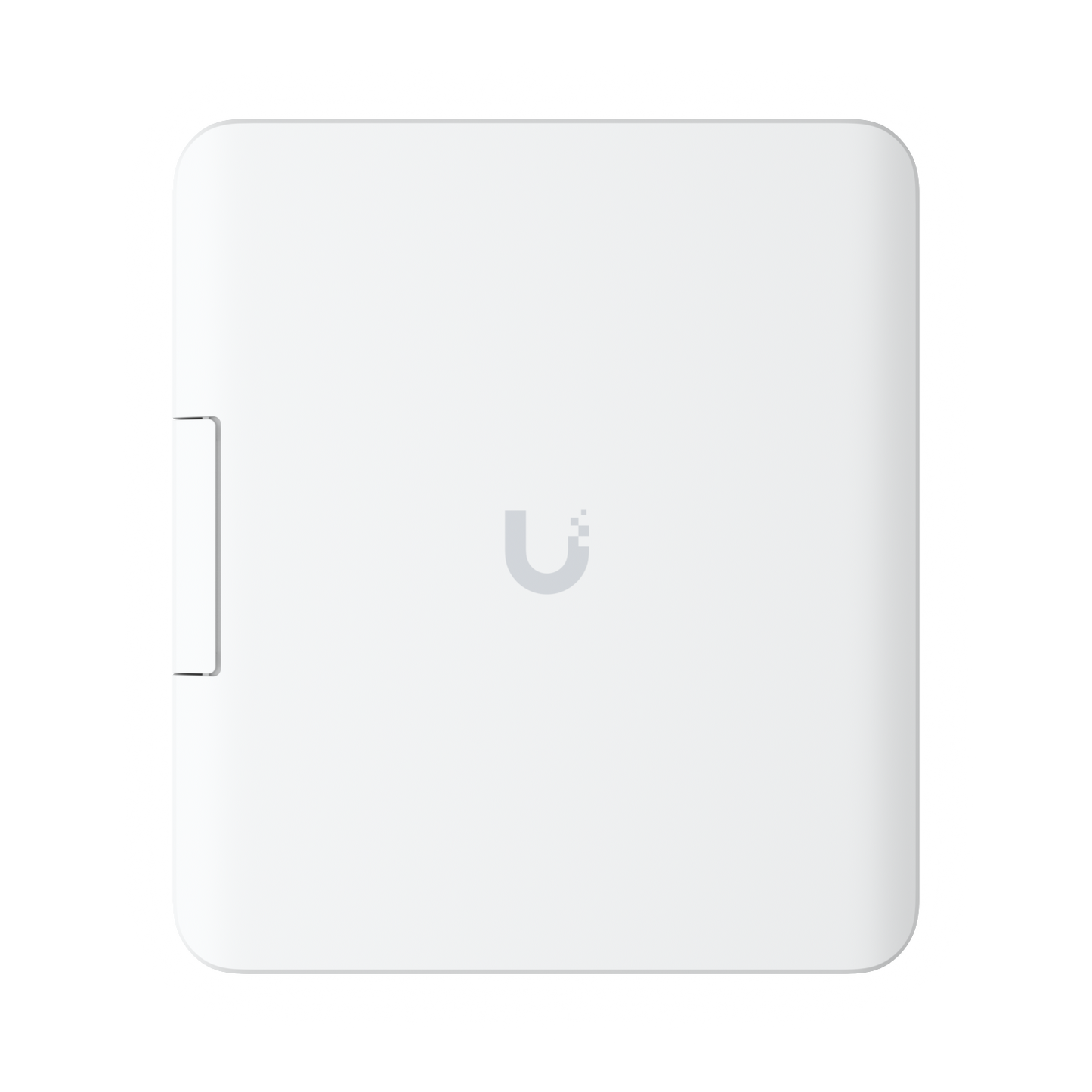 Front view of the closed Ubiquiti UISP Fiber Outdoor Terminal Box UACC-UF-Terminal-Box with secure enclosure cover