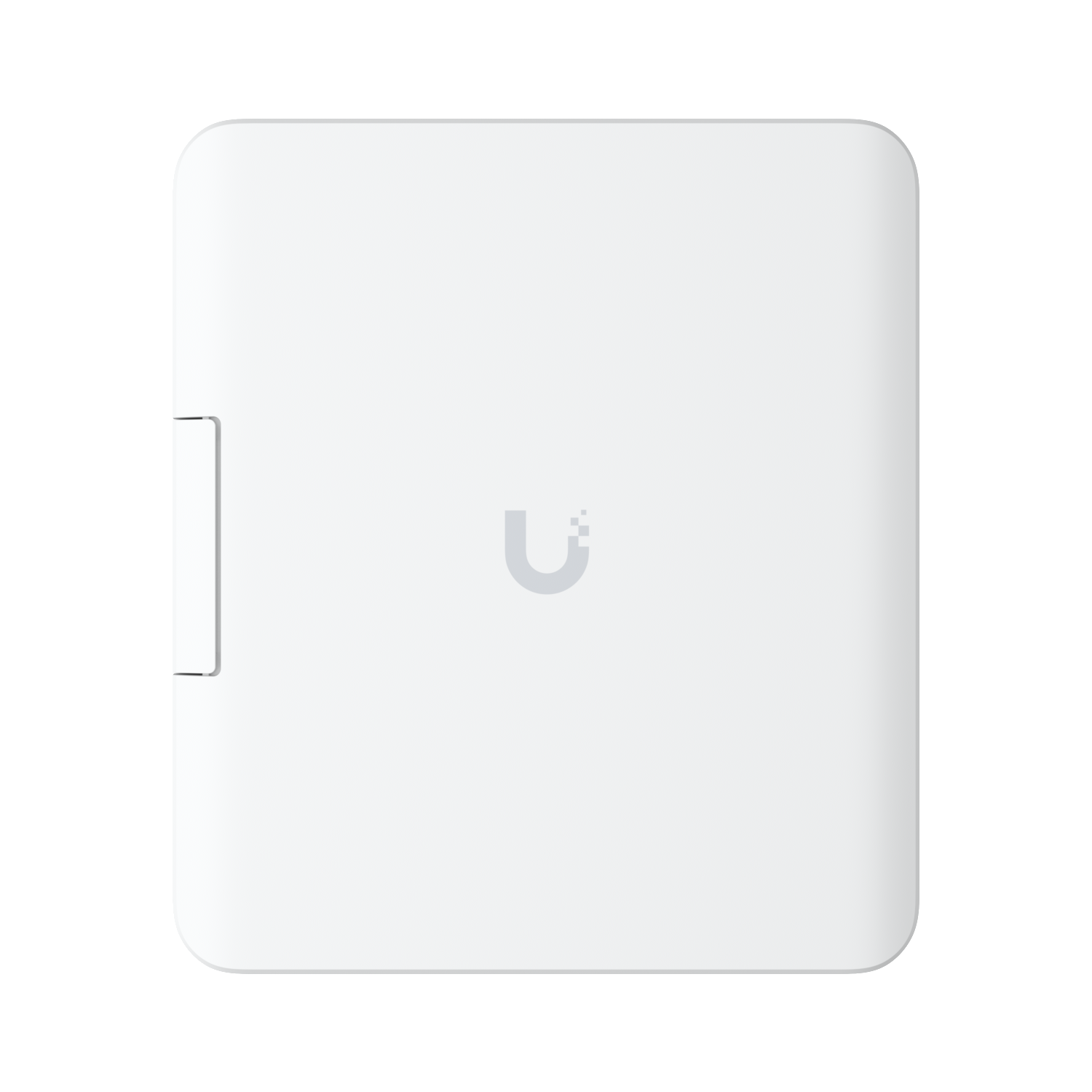 Front view of the closed Ubiquiti UISP Fiber Outdoor Terminal Box UACC-UF-Terminal-Box with secure enclosure cover