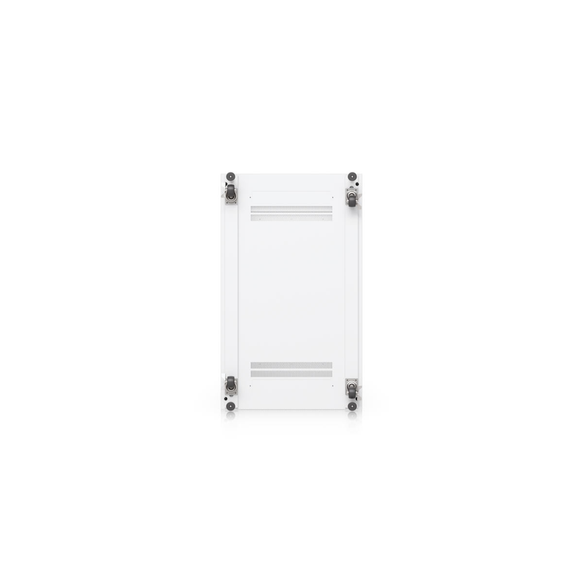 Ubiquiti UACC-Rack-42U-1000-G UniFi 42U rack cabinet bottom view showing caster wheels and ventilation slots