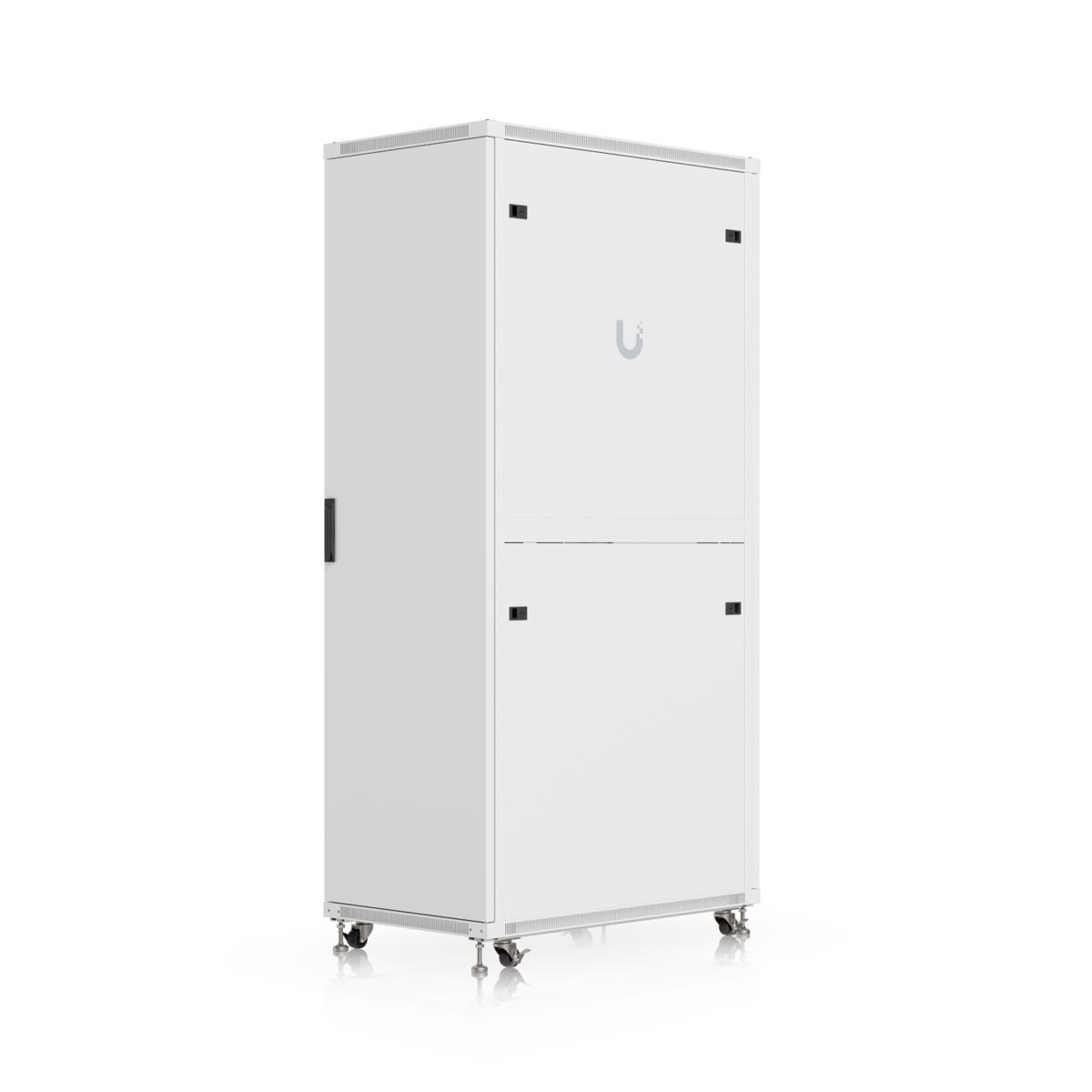 Ubiquiti UACC-Rack-42U-1000-G UniFi 42U rack cabinet angled rear view showing removable rear panels