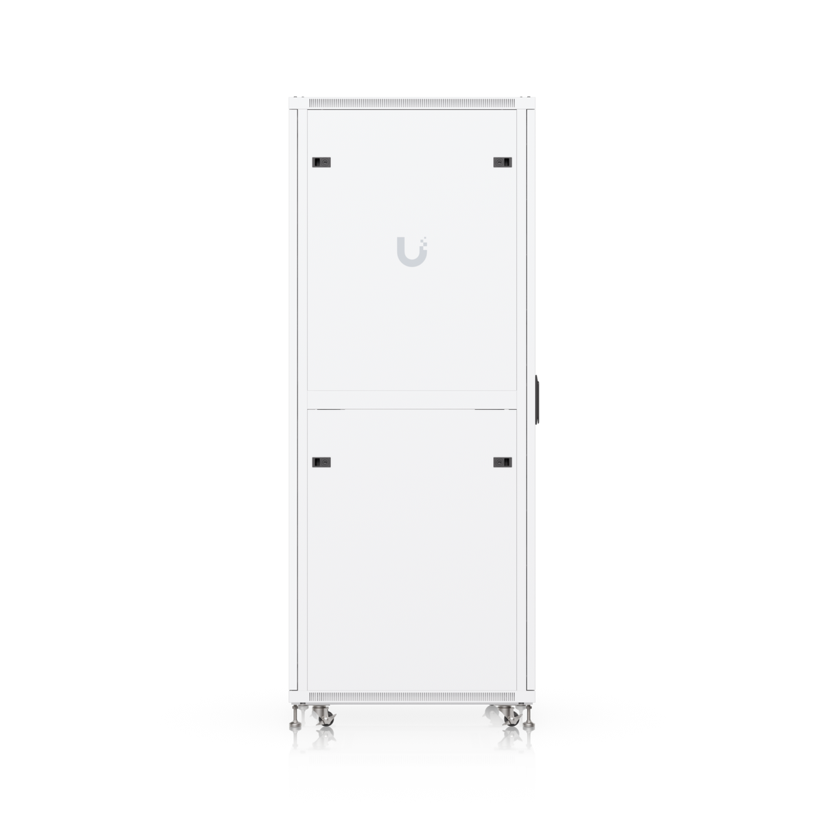 Ubiquiti UACC-Rack-42U-800-G UniFi 42U Rack Cabinet rear view showing removable lockable rear panels and casters