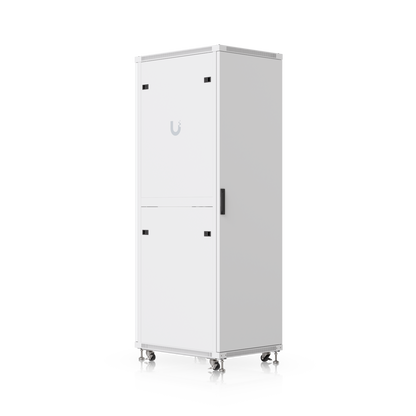 Ubiquiti UACC-Rack-42U-800-G UniFi 800mm 42U Rack Cabinet rear side view with solid panels, locks and front door handle
